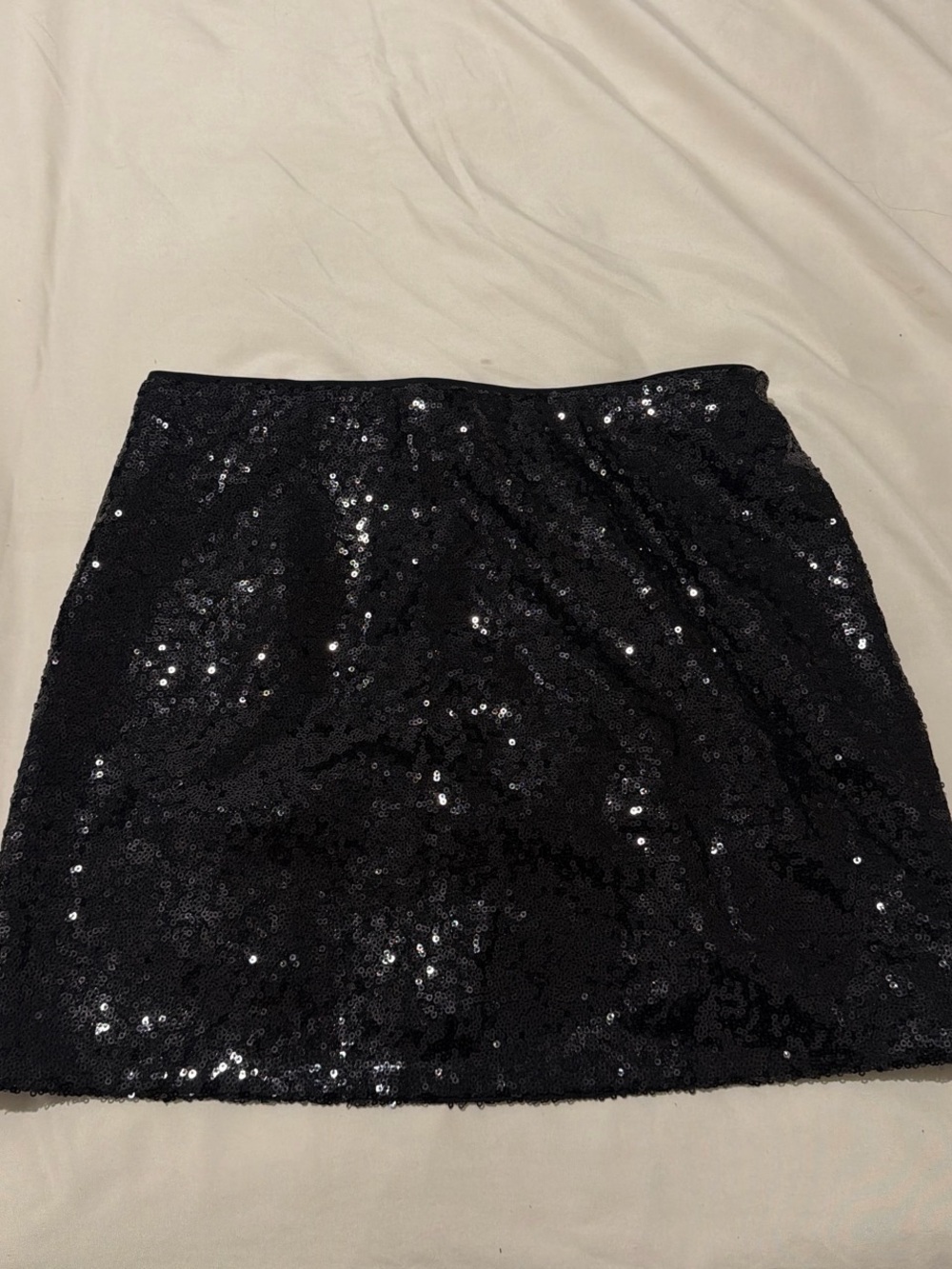 Black Sequin Mini Skirt - Women
